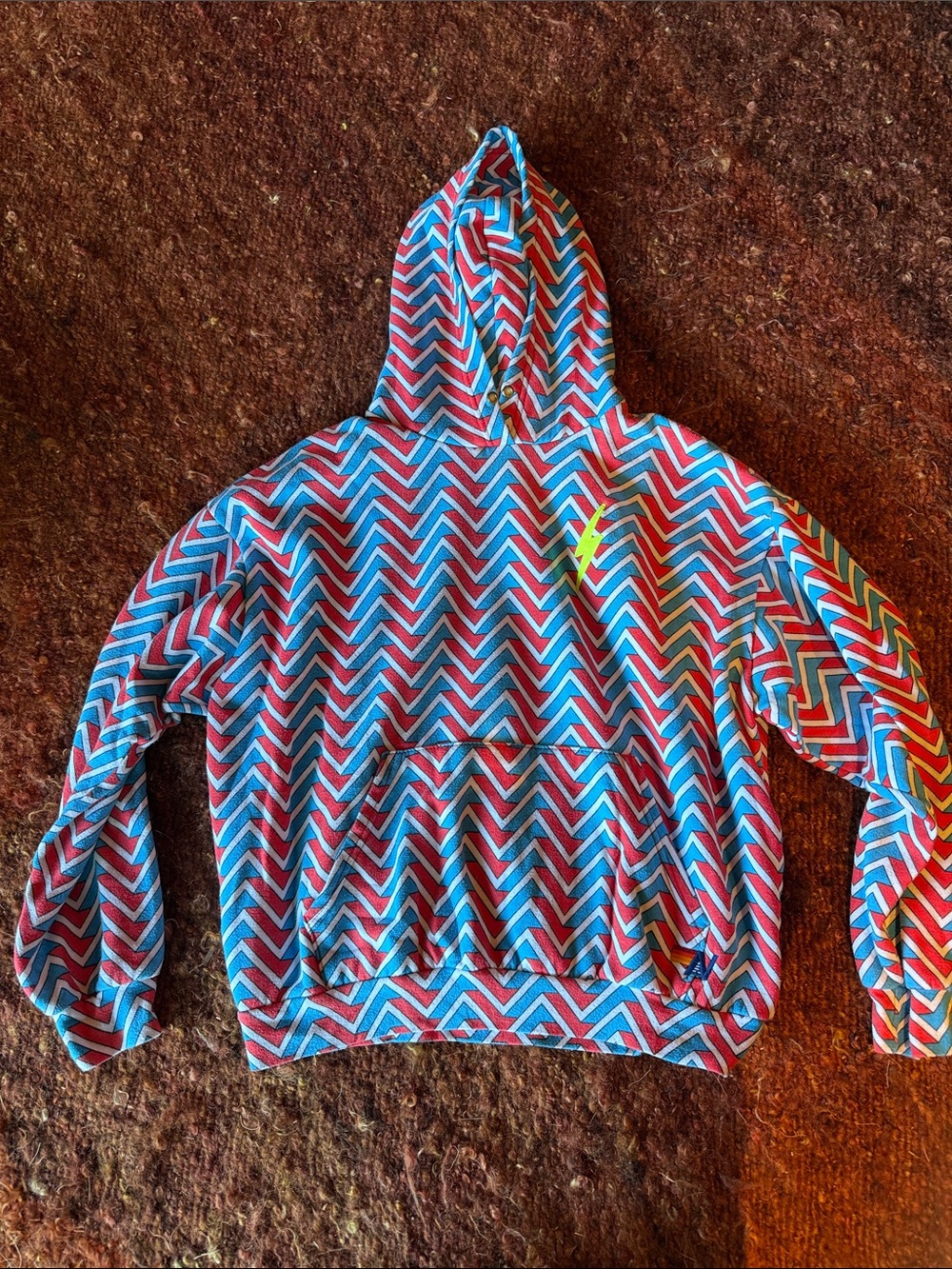 Aviator Nation Chevron Hoodie - Red, Blue & White